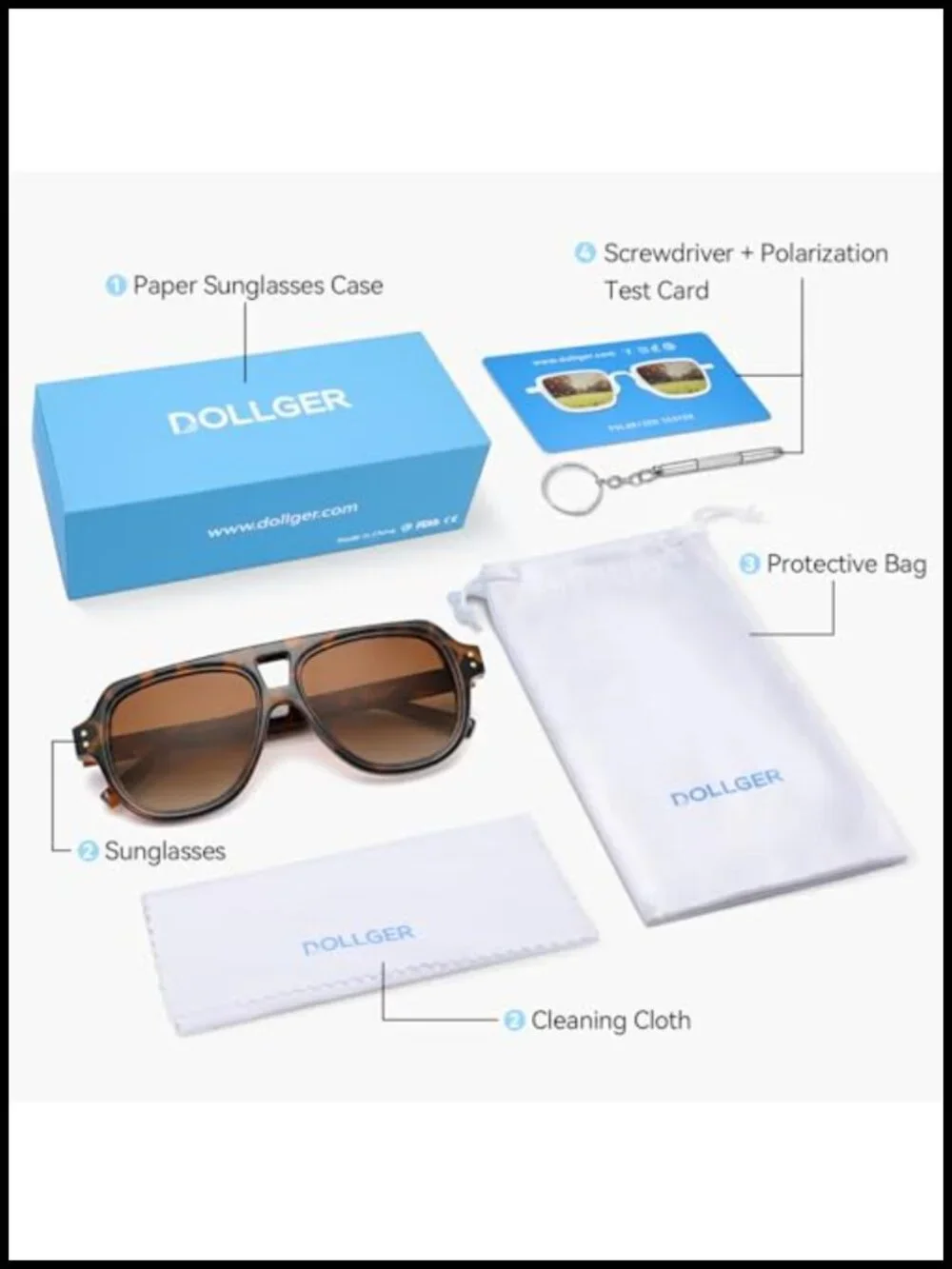 Retro Polarized Aviator Sunglasses for Men Women Fashion UV Protection